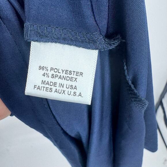 MISA Los Angeles Domino V-Neck Knot Front Maxi Dress in Navy Blue Size S NWT - Picture 10 of 12